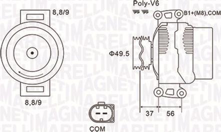 Magneti Marelli 063732038010 - Генератор autospares.lv