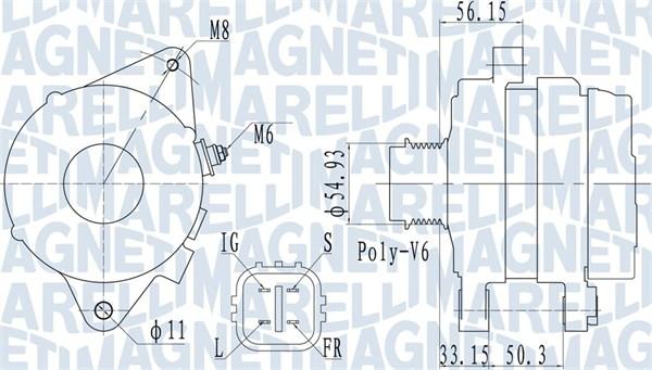 Magneti Marelli 063732027010 - Генератор autospares.lv