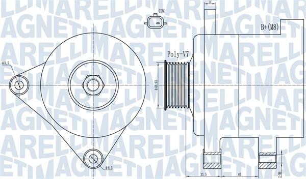 Magneti Marelli 063732101010 - Генератор autospares.lv