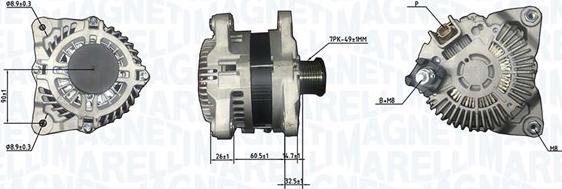 Magneti Marelli 063732186010 - Генератор autospares.lv