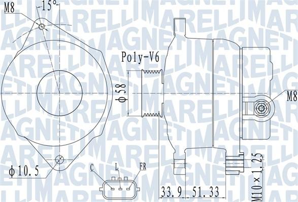 Magneti Marelli 063732138010 - Генератор autospares.lv