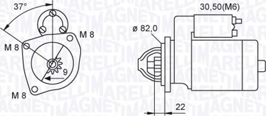 Magneti Marelli 063721449010 - Стартер autospares.lv