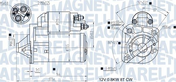 Magneti Marelli 063721442010 - Стартер autospares.lv