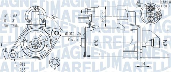 Magneti Marelli 063721450010 - Стартер autospares.lv
