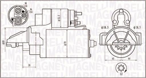 Magneti Marelli 063721421010 - Стартер autospares.lv