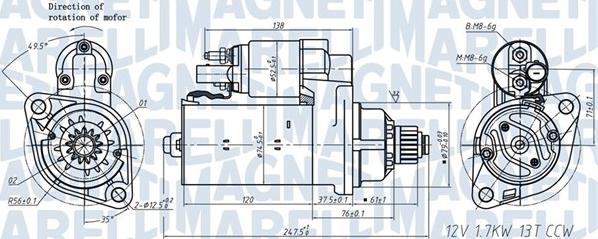 Magneti Marelli 063721508010 - Стартер autospares.lv