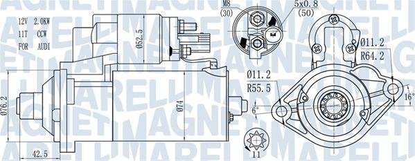 Magneti Marelli 063721512010 - Стартер autospares.lv