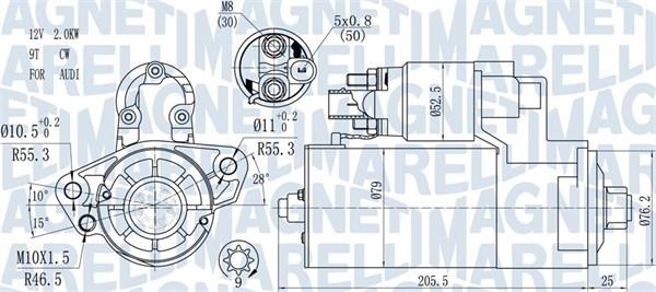 Magneti Marelli 063721521010 - Стартер autospares.lv