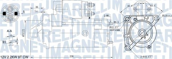 Magneti Marelli 063721160010 - Стартер autospares.lv