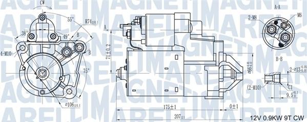 Magneti Marelli 063721179010 - Стартер autospares.lv