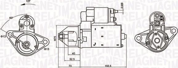 Magneti Marelli 063721253010 - Стартер autospares.lv