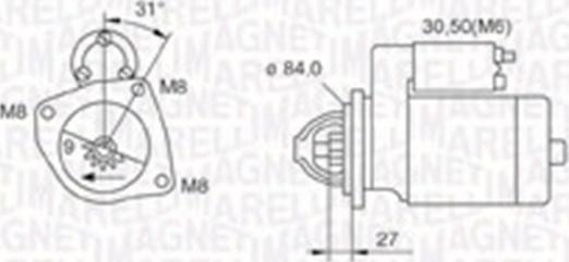 Magneti Marelli 063721203010 - Стартер autospares.lv