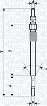 Magneti Marelli 062900029304 - Свеча накаливания autospares.lv