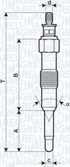 Magneti Marelli 062581201304 - Свеча накаливания autospares.lv