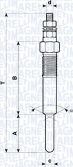 Magneti Marelli 062583101304 - Свеча накаливания autospares.lv