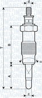 Magneti Marelli 062582804304 - Свеча накаливания autospares.lv