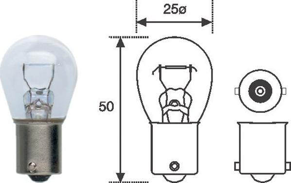 Magneti Marelli 009600010000 - Лампа накаливания, фонарь указателя поворота autospares.lv