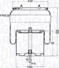 Magneti Marelli 030607020260 - Кожух пневматической рессоры autospares.lv