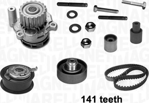 Magneti Marelli 341404910001 - Водяной насос + комплект зубчатого ремня ГРМ autospares.lv