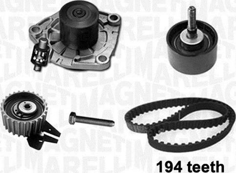 Magneti Marelli 341404050001 - Водяной насос + комплект зубчатого ремня ГРМ autospares.lv