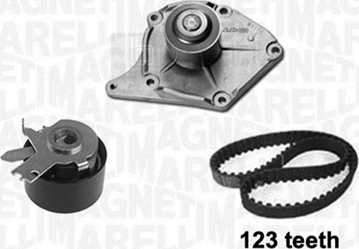 Magneti Marelli 341404170001 - Водяной насос + комплект зубчатого ремня ГРМ autospares.lv