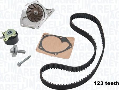 Magneti Marelli 341404730002 - Водяной насос + комплект зубчатого ремня ГРМ autospares.lv