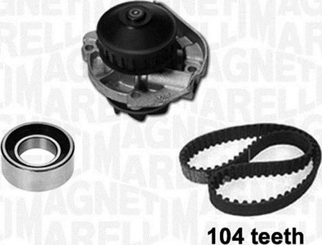 Magneti Marelli 341405660001 - Водяной насос + комплект зубчатого ремня ГРМ autospares.lv