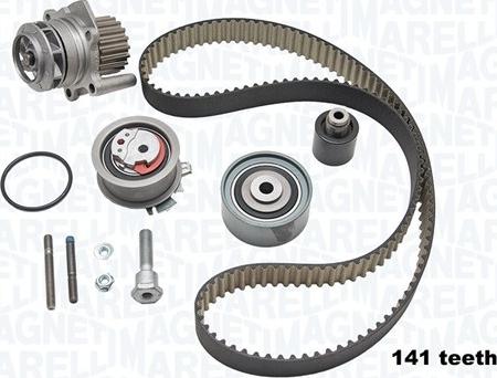 Magneti Marelli 341405860001 - Водяной насос + комплект зубчатого ремня ГРМ autospares.lv