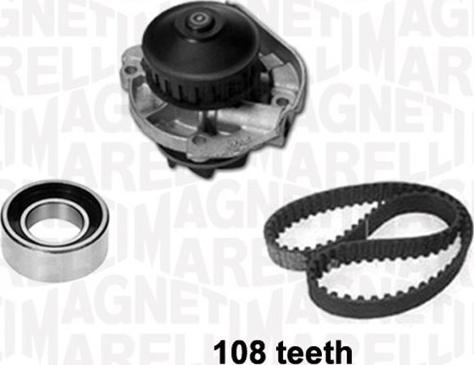 Magneti Marelli 341401610001 - Водяной насос + комплект зубчатого ремня ГРМ autospares.lv