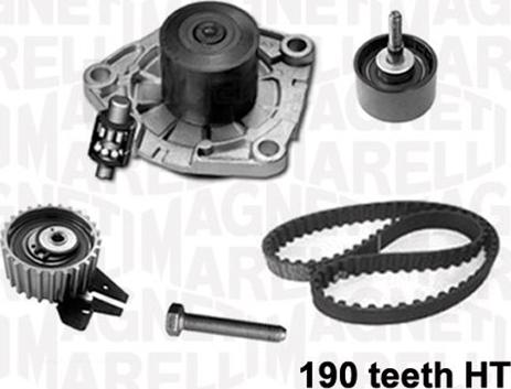 Magneti Marelli 341401040001 - Водяной насос + комплект зубчатого ремня ГРМ autospares.lv