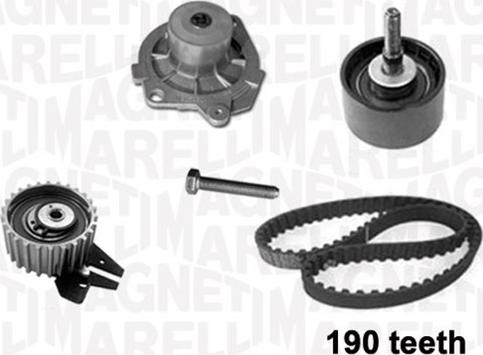 Magneti Marelli 341401050001 - Водяной насос + комплект зубчатого ремня ГРМ autospares.lv