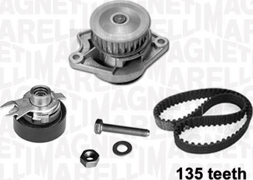 Magneti Marelli 341401370002 - Водяной насос + комплект зубчатого ремня ГРМ autospares.lv