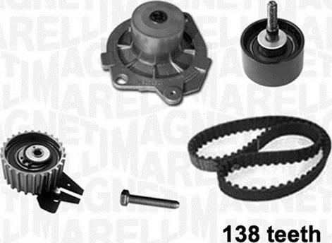 Magneti Marelli 341403980001 - Водяной насос + комплект зубчатого ремня ГРМ autospares.lv