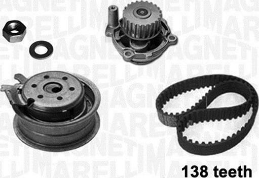 Magneti Marelli 341403640001 - Водяной насос + комплект зубчатого ремня ГРМ autospares.lv