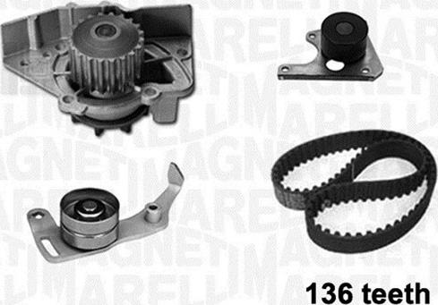 Magneti Marelli 341402080001 - Водяной насос + комплект зубчатого ремня ГРМ autospares.lv