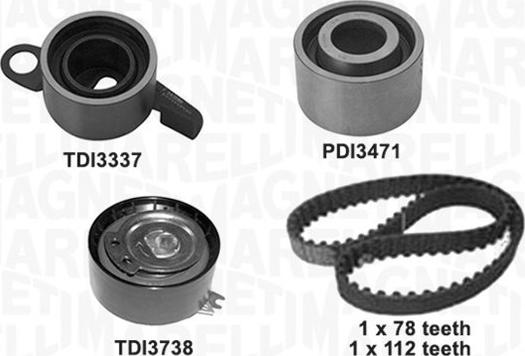 Magneti Marelli 341305960000 - Комплект зубчатого ремня ГРМ autospares.lv