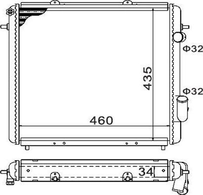 Magneti Marelli 359000391500 - Радиатор, охлаждение двигателя autospares.lv