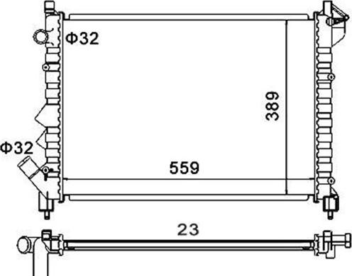 Magneti Marelli 359000391860 - Радиатор, охлаждение двигателя autospares.lv