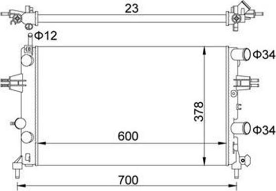 Magneti Marelli 359000391370 - Радиатор, охлаждение двигателя autospares.lv