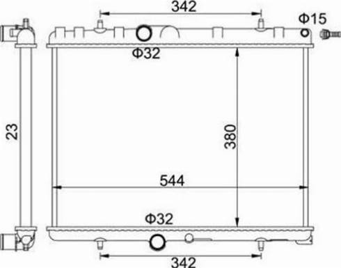 Magneti Marelli 359000391260 - Радиатор, охлаждение двигателя autospares.lv