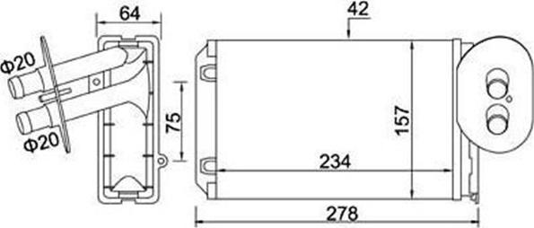 Magneti Marelli 359000392010 - Теплообменник, отопление салона autospares.lv