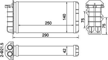 Magneti Marelli 359000300950 - Теплообменник, отопление салона autospares.lv