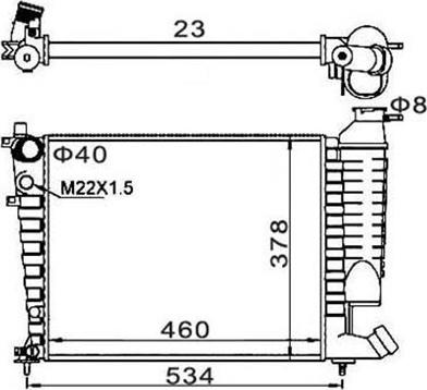 Magneti Marelli 359000300490 - Радиатор, охлаждение двигателя autospares.lv