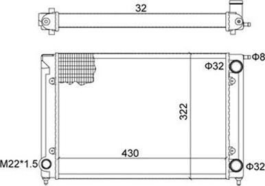 Magneti Marelli 359000300410 - Радиатор, охлаждение двигателя autospares.lv