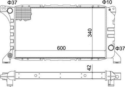 Magneti Marelli 359000300560 - Радиатор, охлаждение двигателя autospares.lv