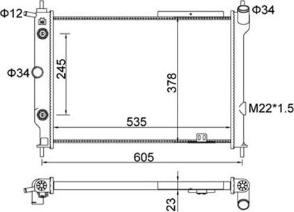 Magneti Marelli 359000300570 - Радиатор, охлаждение двигателя autospares.lv