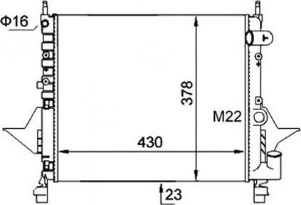 Magneti Marelli 359000300650 - Радиатор, охлаждение двигателя autospares.lv