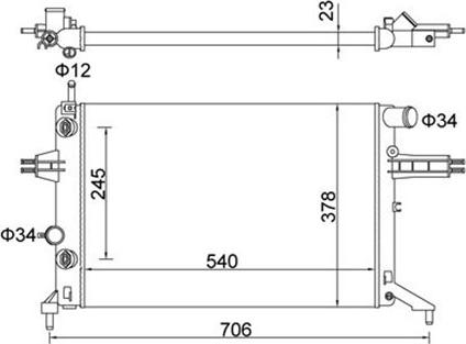 Magneti Marelli 359000300120 - Радиатор, охлаждение двигателя autospares.lv