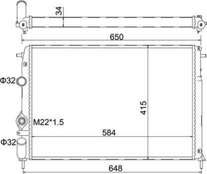 Magneti Marelli 359000300890 - Радиатор, охлаждение двигателя autospares.lv