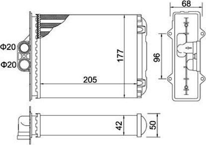 Magneti Marelli 359000300830 - Теплообменник, отопление салона autospares.lv